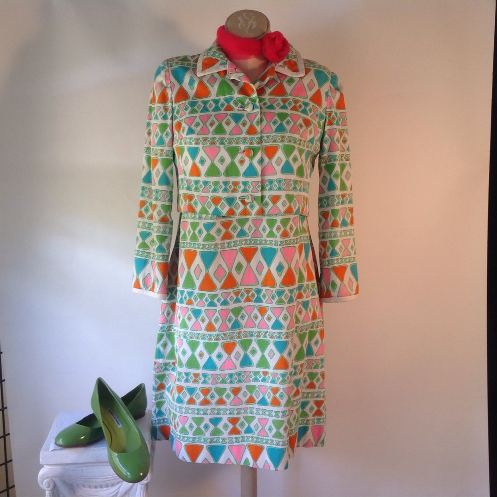 Vintage 60's Mod two piece shift with jacket